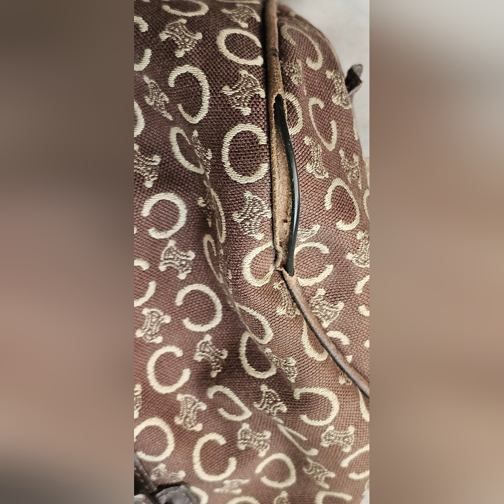 CELINE VINTAGE MACADAM BARREL BAG (FINAL SALE) - Picture 12 of 14